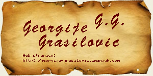 Georgije Grasilović vizit kartica
